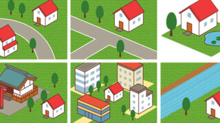 アイキャッチ 家を建てる場所の図説イラスト
